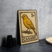 A 5c postage stamp featuring a yellow canary perched on a branch, with the word "CANARY" printed below the illustration.