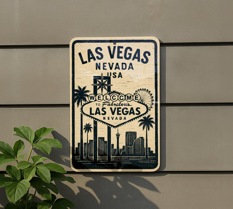 A sign welcoming visitors to Las Vegas, Nevada, USA.