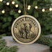 A circular ornament featuring an illustration of an elephant, with the text "African Elephant" prominently displayed.