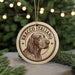 A circular ornament featuring a bracco italiano dog, with the text "BRACCO ITALIANO" printed on it.