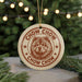 A round ornament with a chow chow dog design, featuring the text "CHOW CHOW" and "CHOW CHOW" in a circular pattern.