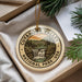 A decorative ornament with the text "CUYAHOGA VALLEY NATIONAL PARK USA" and an illustration of a waterfall surrounded by trees.