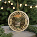 A circular ornament with the text "CUYAHOGA VALLEY NATIONAL PARK USA" and an illustration of a waterfall and bridge.