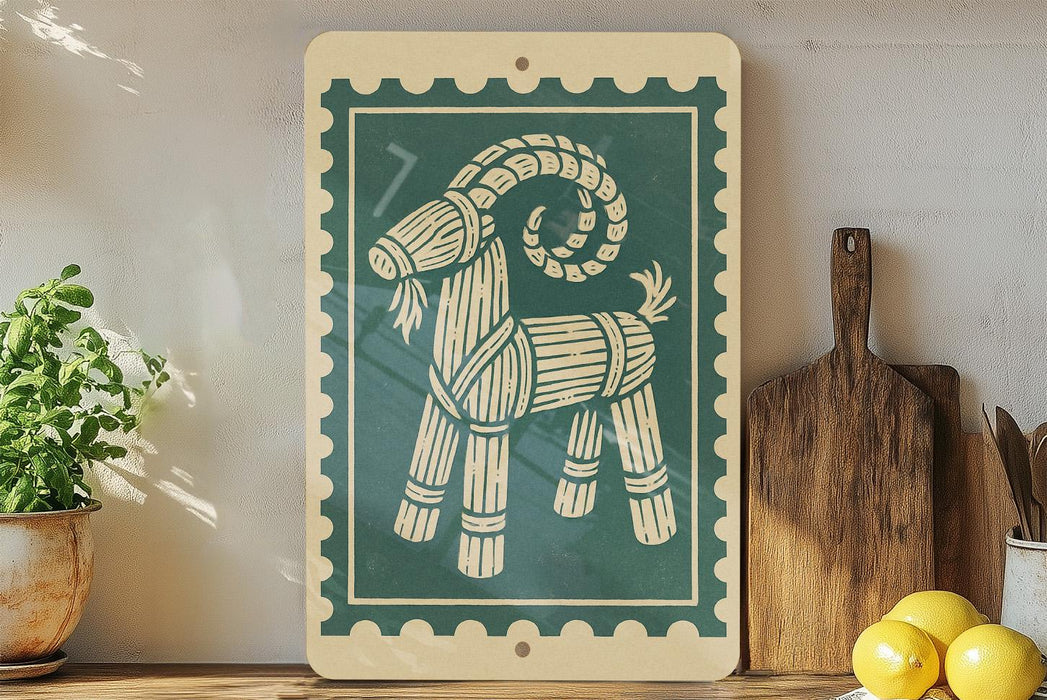 a wooden cutting board, a potted plant, and a wooden board with a decorative design on it, all placed on a wooden surface.