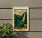 A Tennessee postage stamp featuring a scenic image of the Waterfall Parkway, with the text "TENNESSEE" and "32 USA" printed on it.