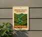 a sign that reads "DOURO VALLEY TERRACES" and "PORTUGAL", with a scenic illustration of terraced fields and a river.
