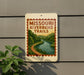 A sign for the Missouri River Bend Trail, featuring a scenic illustration of a river surrounded by lush greenery.