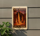 a sign for the New Mexico Crystal Caves, which is mounted on a wall.