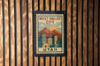 A vintage-style poster of West Valley City, Utah, featuring a mountain landscape and cityscape.