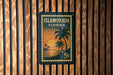 A postage stamp from Florida featuring a sunset over the ocean.