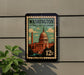 A vintage-style postage stamp featuring the Washington, D.C. District of Columbia, with the iconic United States Capitol building in the background.