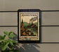 A sign for Johnstown, Pennsylvania, featuring an illustration of the town's landscape and buildings.