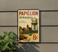 A vintage-style sign for Papillion, Nebraska, featuring a water tower and a rural landscape.