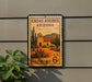 A U.S. postage stamp from Casas Adobes, Arizona, featuring a desert landscape with a bell tower and cacti.