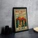 A framed poster of West Valley City, Utah, featuring a mountain landscape and city buildings.