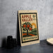 A vintage-style postage stamp from Minnesota, featuring an illustration of an apple tree and the text "Apple Valley 6c U.S. Postage MINNESOTA".