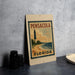 A framed poster of a lighthouse in Pensacola, Florida, with the text "PENSCOLA FLORIDA" printed on it.