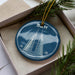 BAH Landmark View Ceramic Ornament – Iconic Bahrain Scene Holiday Decoration – BAH Cityscape Keepsake Ornament