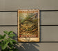 A U.S. postage stamp featuring a black crappie fish, mounted on a wall next to a plant.