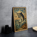 A vintage-style metal stamp depicting a blue marlin fish, with the text "BLUE MARLIN 10¢" printed on it.