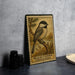 A metal sign featuring a black-capped chickadee perched on a branch, with the text "BLACK-CAPPED CHICKADEE" below the illustration.