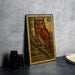 A metal stamp featuring an illustration of an Eastern Screech Owl, with the text "EASTERN SCREECH OYLE" printed on it.
