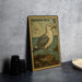 A metal stamp featuring a seagull, with the text "HERRING GULL 5" printed on it.