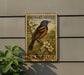 Orchard Oriole Vintage Stamp Style Metal Sign, Bird Wall Decor, Songbird Nature Decor, Backyard Bird Lover Gift