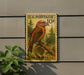 A U.S. postage stamp featuring a red bird perched on a branch, with the text "U.S. POSTAGE 10¢" and "RED CROSSBILL" printed on it.