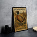 A metal postage stamp featuring a pheasant standing in a field, with the text "Ring-Necked Pheasant" and "U.S. Postage" printed on it.