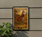 A postage stamp featuring a ruffed grouse, a type of bird, is displayed on a wall.