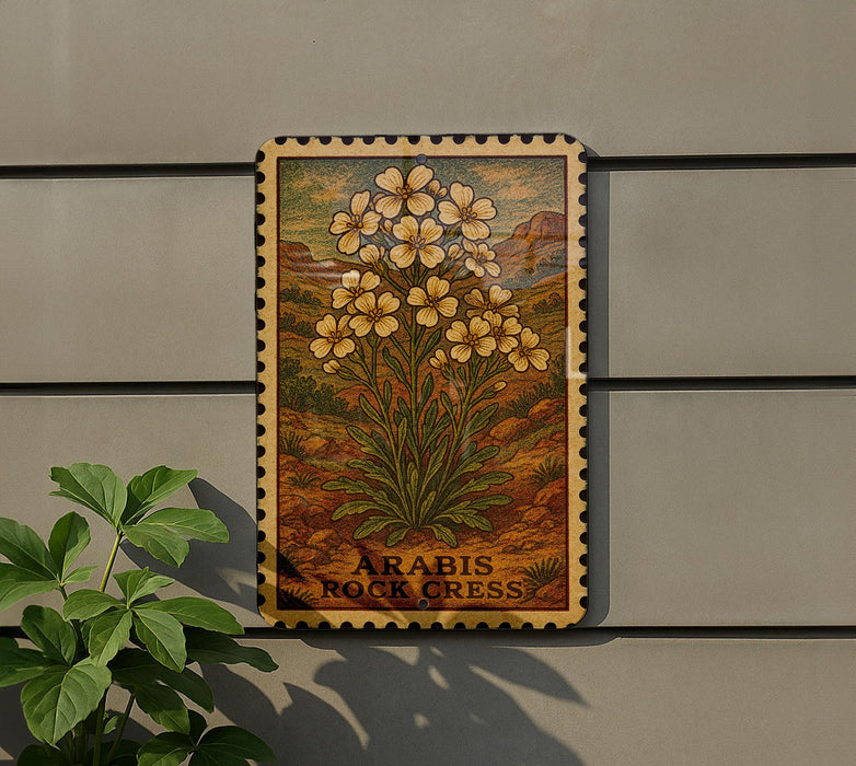 a framed painting of a flower on a wall, with a plant next to it.