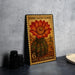 A metal stamp featuring a barrel cactus flower, with the text "BARREL CACTUS FLOWER" and "6 CENTS U.S. POSTAGE" printed on it.