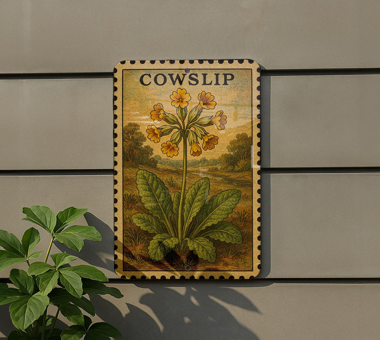 a decorative piece with a floral design, mounted on a wall next to a plant.
