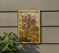 A vintage Desert Willow postage stamp from the United States, featuring a floral illustration of pink flowers on a green background.