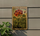A vintage-style illustration of a geranium plant, labeled as a "ZONAL" plant, is displayed on a wall.