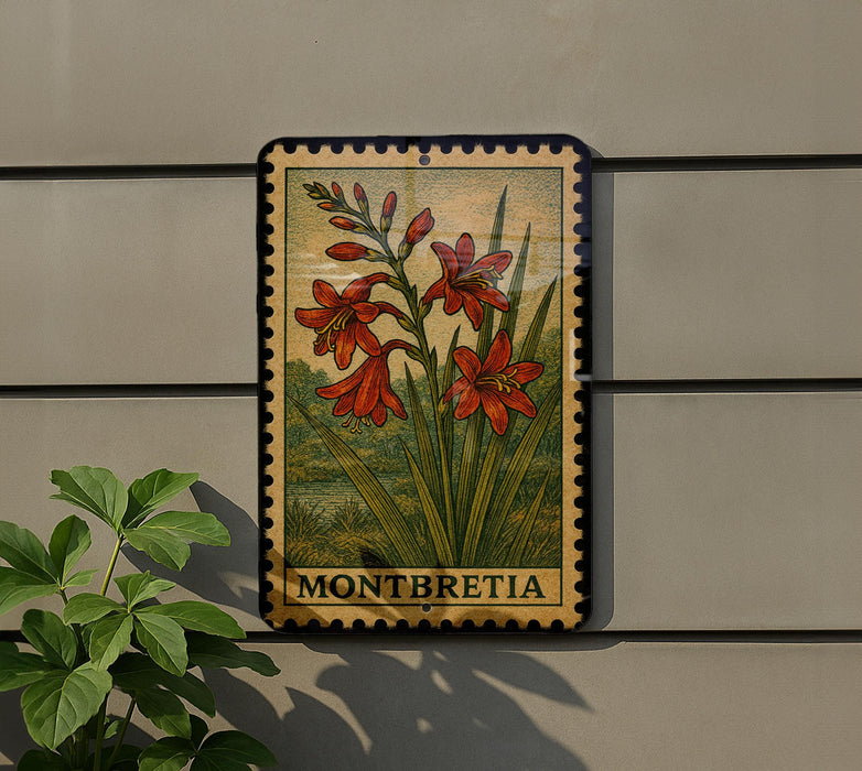 A framed image of red flowers is mounted on a wall, with a plant visible to the left.