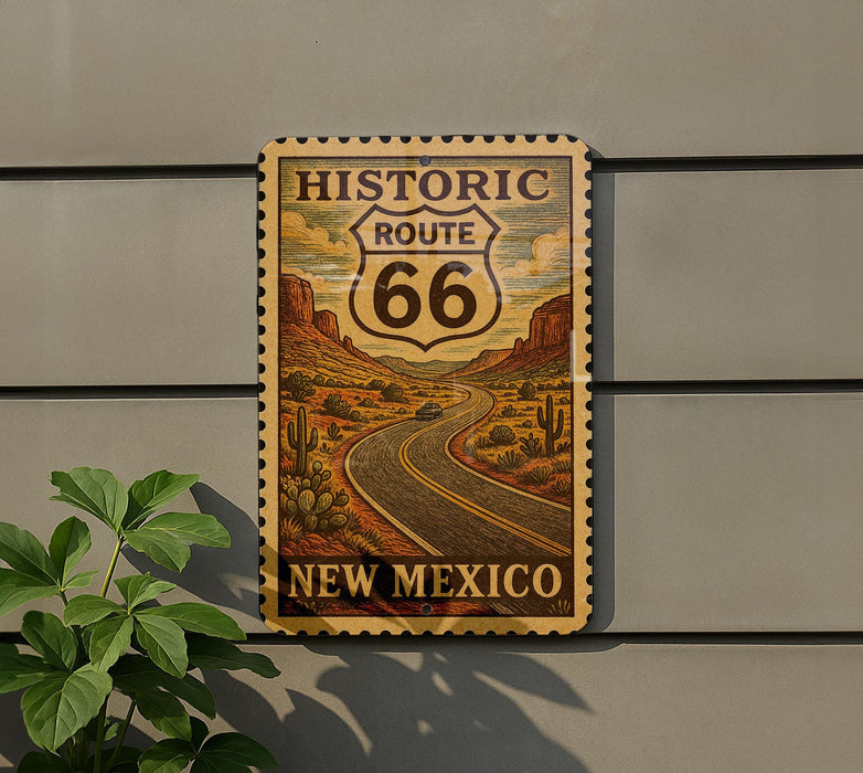 a sign for Historic Route 66 in New Mexico.