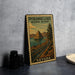 A vintage-style metal sign for Pyramid Lake Scenic Byway in Nevada, featuring a scenic illustration of the lake and mountains.