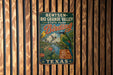 A vintage metal sign for Bentsen-Rio Grande Valley State Park, featuring a colorful illustration of birds and cacti, with the text "Bentsen-Rio Grande Valley State Park" and "Birds, Nature, Adventure, All Year."