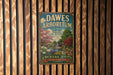 A vintage metal sign for the nature reserve, Dawes Arboretum, located in Newark, Ohio.