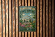 A vintage Franklin Park Conservatory sign is displayed on a wooden wall.