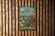 A vintage-style metal sign for the McCling Museum Gardens in Tennessee, featuring a garden scene with flowers and a gazebo.