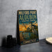 A vintage sign for Milford Point Audubon Coastal Center in Connecticut, featuring an illustration of a coastal scene with birds and a lighthouse.