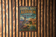 A vintage metal sign for Randall Davey Audubon Center in New Mexico, featuring a bird and desert landscape.