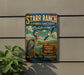 A vintage metal sign for the Starr Ranch Audubon Sanctuary in California, featuring illustrations of birds and wildlife.