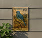 A U.S. postage stamp featuring a blue bird, specifically a mountain bluebird, perched on a branch.