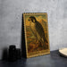 A framed illustration of a Peregrine Falcon, a type of bird of prey, is displayed on a wall.