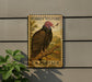 A vintage U.S. postage stamp featuring a turkey vulture perched on a branch, with the text "TURKEY VULTURE" and "U.S. POSTAGE" printed on it.