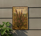 A metal sign with a floral illustration and the word "HEATHER" is mounted on a wall, next to a plant.